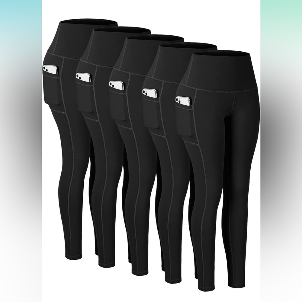 COPY - Lot of 3! Leggings with Pockets, High Waisted Tummy Control Workout Yoga…